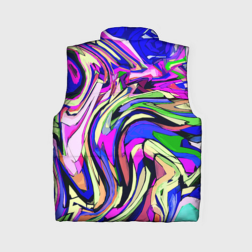 Женский жилет Абстракция пластика синий / 3D-Черный – фото 2