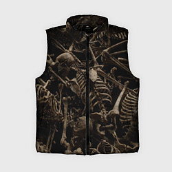 Женский жилет Человеческие кости, цвет: 3D-черный
