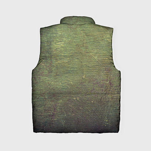Женский жилет Абстракция - old board painted with green paint / 3D-Черный – фото 2