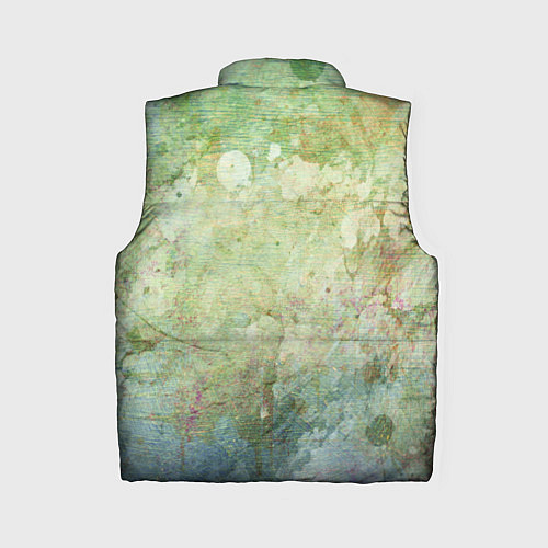 Женский жилет Абстракция - faded spots on a green background / 3D-Черный – фото 2