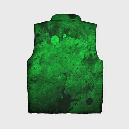Женский жилет Абстракция - green acid stains / 3D-Черный – фото 2