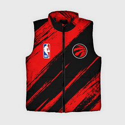 Женский жилет Торонто Рэпторс - красные потертости, цвет: 3D-черный