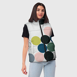 Женский жилет Кластер чил - абстракция, цвет: 3D-черный — фото 2