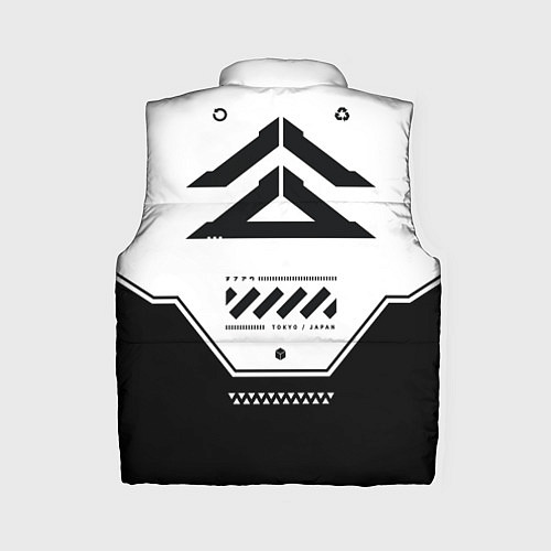 Женский жилет Кибер текстура - черно белая / 3D-Черный – фото 2