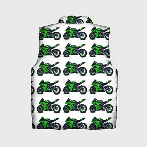 Женский жилет Motorbike green / 3D-Черный – фото 2