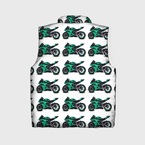 Женский жилет Motorcycle turquoise / 3D-Черный – фото 2