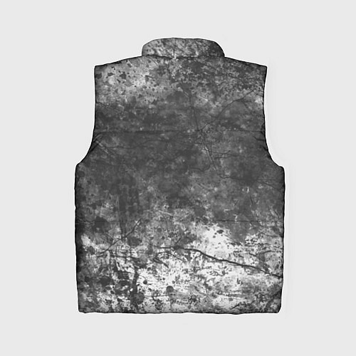 Женский жилет Абстракция - grey and white wall with cracks / 3D-Черный – фото 2