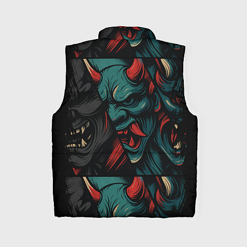Женский жилет Демоны Они - нейроарт / 3D-Черный – фото 2