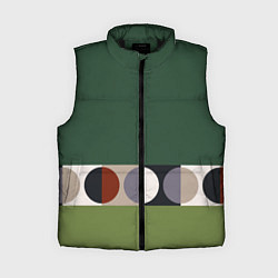 Женский жилет Луна Малевича сосновый зеленый, цвет: 3D-черный