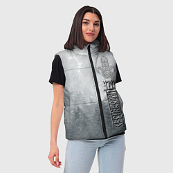 Женский жилет Лик древнего бога - чти свои корни, цвет: 3D-черный — фото 2
