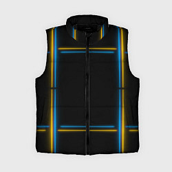 Женский жилет Neon yellow light blue, цвет: 3D-черный