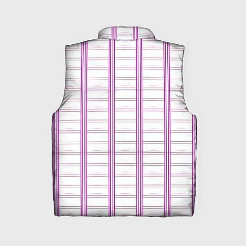 Женский жилет Color white cage pink line / 3D-Черный – фото 2