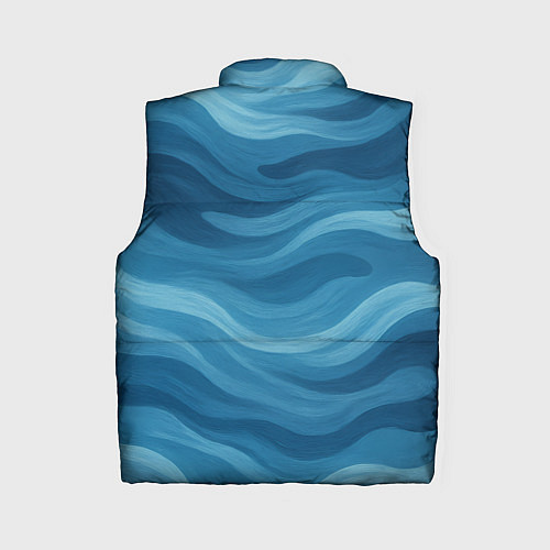 Женский жилет Камуфляжные синие волны / 3D-Черный – фото 2