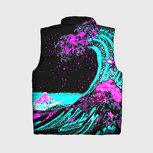Женский жилет Doom самураи неоновая волна / 3D-Черный – фото 2