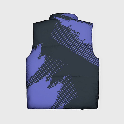 Женский жилет Абстрактная текстура в синем / 3D-Черный – фото 2