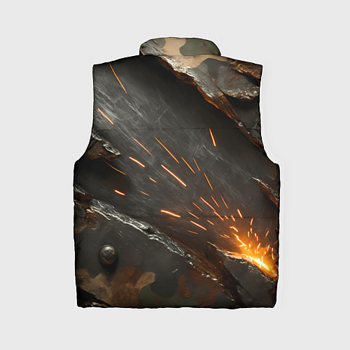 Женский жилет Искры метала под камуфляжем / 3D-Черный – фото 2