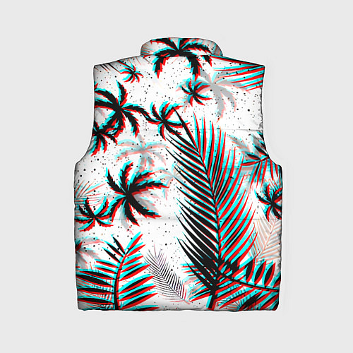 Женский жилет Doom тропики глитч / 3D-Черный – фото 2