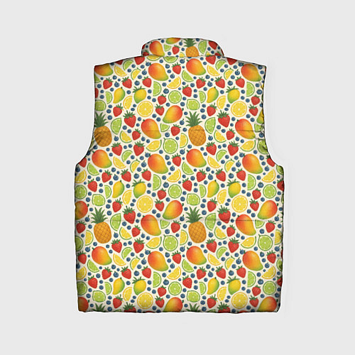 Женский жилет Ягоды и фрукты паттерн / 3D-Черный – фото 2