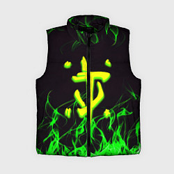 Женский жилет Doom кислотное лого, цвет: 3D-черный