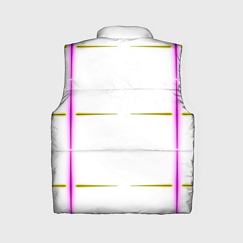 Женский жилет Color white pink yellow stripes / 3D-Черный – фото 2