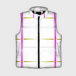 Женский жилет Color white pink yellow stripes