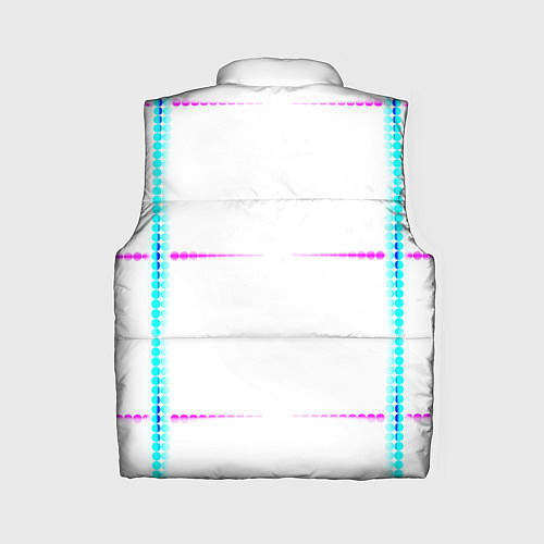 Женский жилет Color white blue pink stripes / 3D-Черный – фото 2