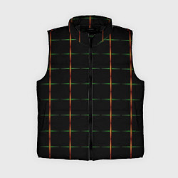Женский жилет Color black orange green crosses, цвет: 3D-черный