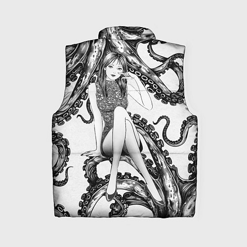 Женский жилет Junji Ito Death Stranding Tomie and octopus patter / 3D-Черный – фото 2