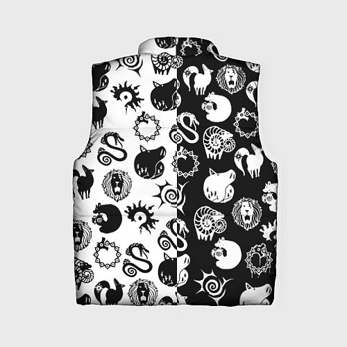 Женский жилет Doom anime black pattern / 3D-Черный – фото 2