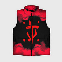 Женский жилет Doom огненные краски, цвет: 3D-черный