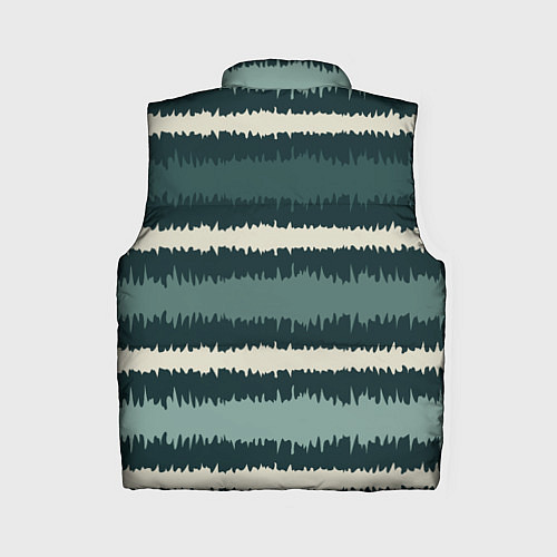 Женский жилет Полосы зигзагообразные зеленые / 3D-Черный – фото 2