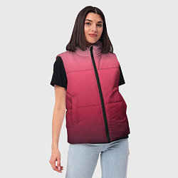 Женский жилет Градиент гранатовый, цвет: 3D-черный — фото 2