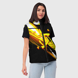 Женский жилет Doom геометрия из полос, цвет: 3D-черный — фото 2