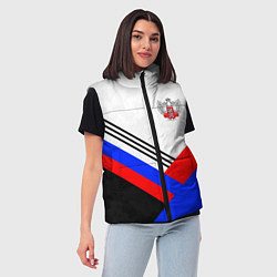 Женский жилет Федерация бокса - Россия, цвет: 3D-черный — фото 2