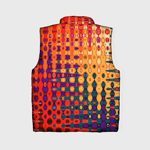 Женский жилет Красно-жёлтый абстракция / 3D-Черный – фото 2