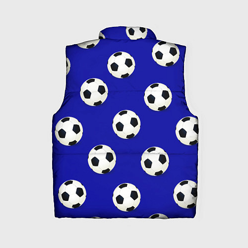 Женский жилет Футбольные мячи на синем / 3D-Черный – фото 2