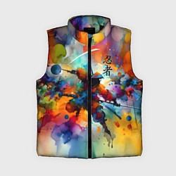 Женский жилет Ninja - watercolor impressionism, цвет: 3D-черный