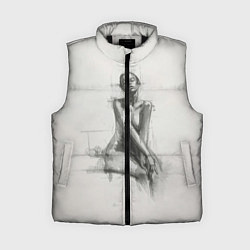 Женский жилет Скетч красивой девушки