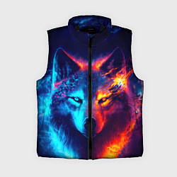 Женский жилет Волк льда и пламени, цвет: 3D-черный