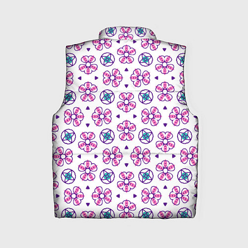 Женский жилет Паттерн из абстрактных цветов / 3D-Черный – фото 2