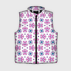 Женский жилет Паттерн из абстрактных цветов, цвет: 3D-черный