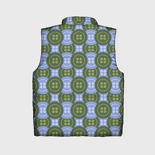 Женский жилет Зеленые и синие пуговицы / 3D-Черный – фото 2