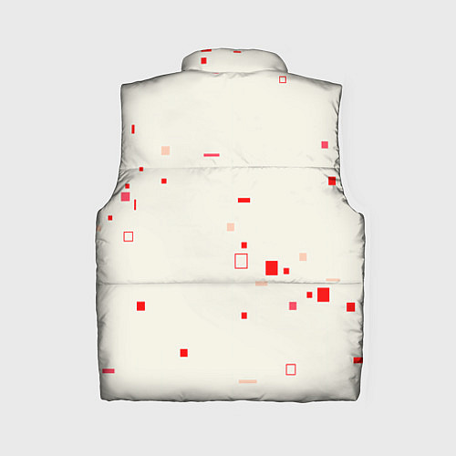 Женский жилет Color white red shapes / 3D-Черный – фото 2
