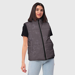 Женский жилет Коричневый с текстурой, цвет: 3D-черный — фото 2