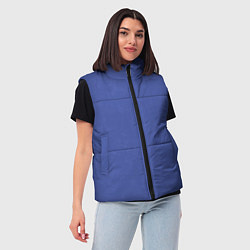 Женский жилет Ярко синий с текстурой, цвет: 3D-черный — фото 2