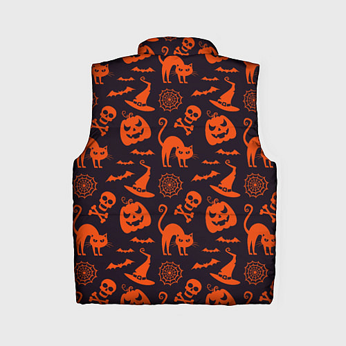 Женский жилет Паттерн с символами праздника Хэллоуин / 3D-Черный – фото 2