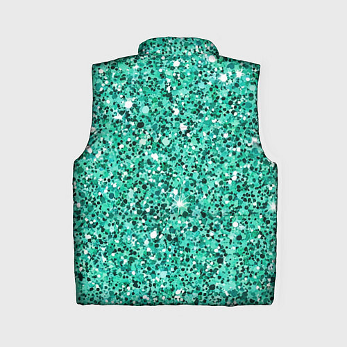 Женский жилет Нефритовый зелёный текстура крошки крапинки / 3D-Черный – фото 2