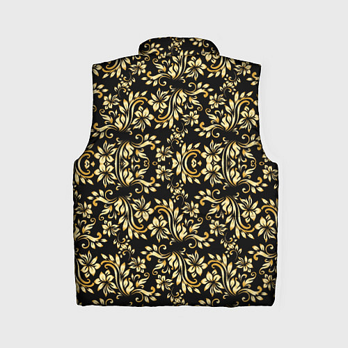 Женский жилет Народная русская роспись - позолота паттерн / 3D-Черный – фото 2