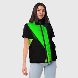 Женский жилет Green tiles, цвет: 3D-черный — фото 2