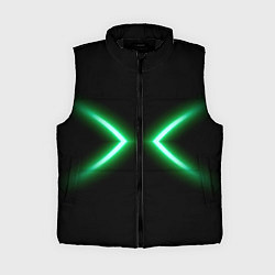 Женский жилет Neon green lines, цвет: 3D-черный